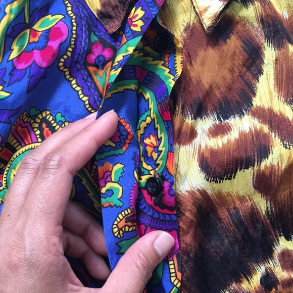 Versace Jeans Couture, Rare 1980s  Versace Shirt, Women’s Size L - Picture 15 of 16